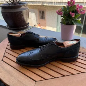 Allen Edmonds Black Leather Wingtip Oxford Shoes Mens Size 10D