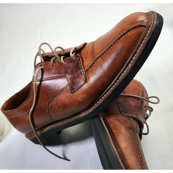 Allen Edmonds Brown Leather Mens Dress Shoes With Lace-Up Closure &amp;‎ Rubber Sole