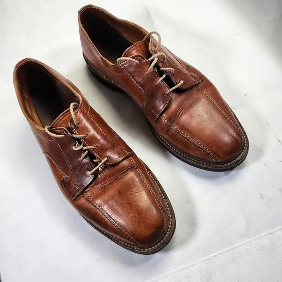 Allen Edmonds Brown Leather Mens Dress Shoes With Lace-Up Closure &amp;‎ Rubber Sole