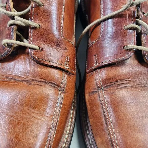 Allen Edmonds Brown Leather Mens Dress Shoes With Lace-Up Closure &amp;‎ Rubber Sole
