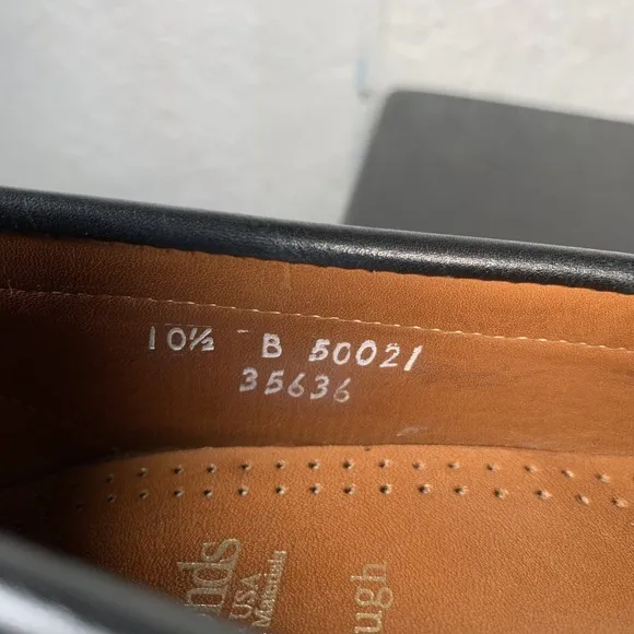 Allen Edmonds Cavanaugh Black Leather Penny Loafer Shoes 10.5 B Made in USA EUC