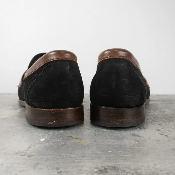 𝅺Allen Edmonds Chatham Black &amp; Brown Loafer Boat Shoes Leather