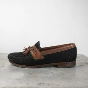 𝅺Allen Edmonds Chatham Black &amp; Brown Loafer Boat Shoes Leather