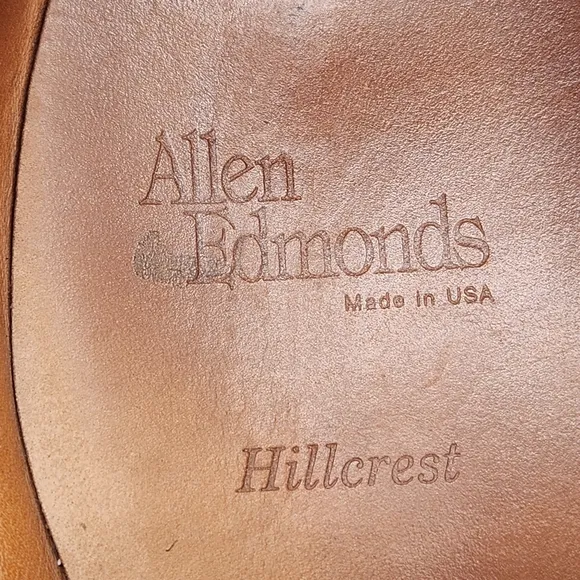 Allen Edmonds dress shoes men's 12D black leather Hillcrest oxford Made in USA