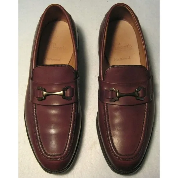 ALLEN EDMONDS Heathwood Brown Leather Horsebit Loafers Shoes Mens 9 Fast Ship