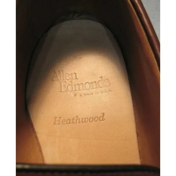 ALLEN EDMONDS Heathwood Brown Leather Horsebit Loafers Shoes Mens 9 Fast Ship
