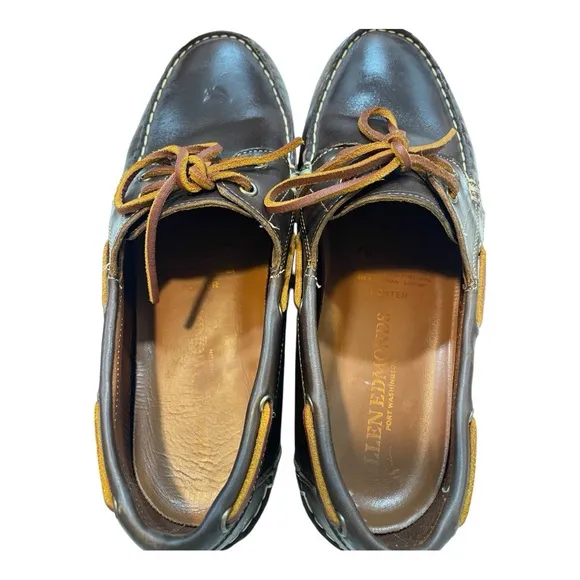 Allen Edmonds Men's 10 Brown Seaform Insole Force 10 Maritime Boat Shoes