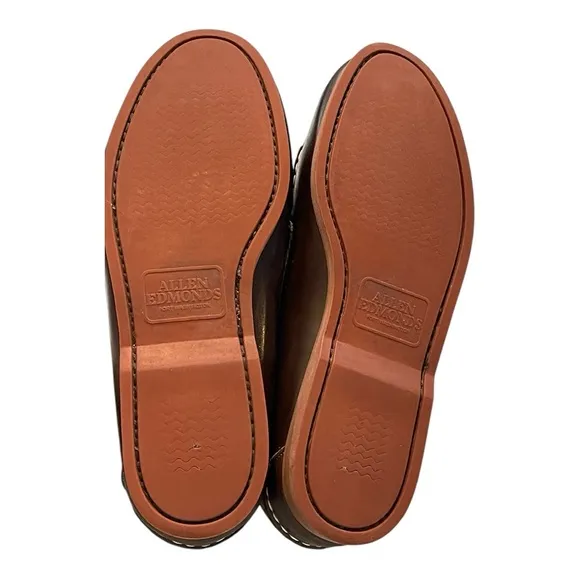 Allen Edmonds Men's 10 Brown Seaform Insole Force 10 Maritime Boat Shoes