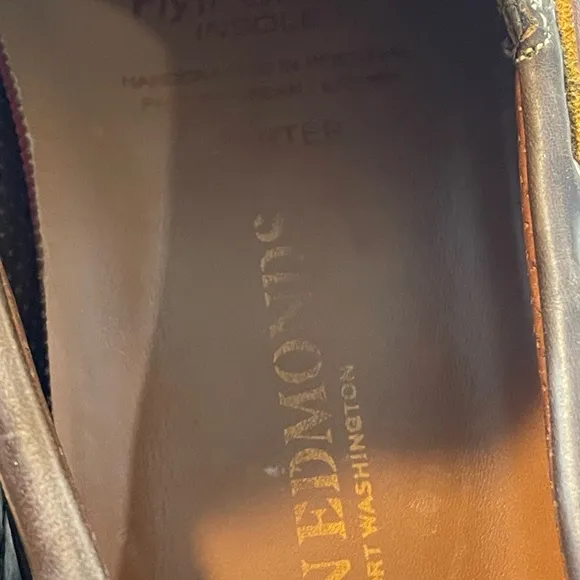 Allen Edmonds Men's 10 Brown Seaform Insole Force 10 Maritime Boat Shoes