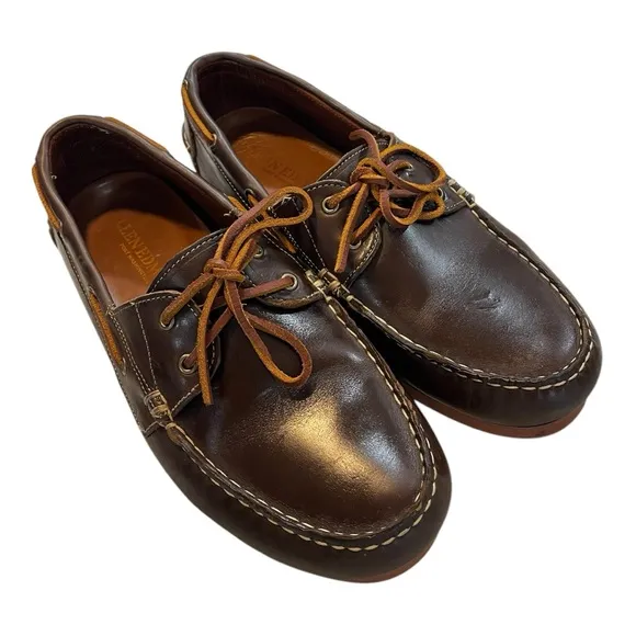 Allen Edmonds Men's 10 Brown Seaform Insole Force 10 Maritime Boat Shoes