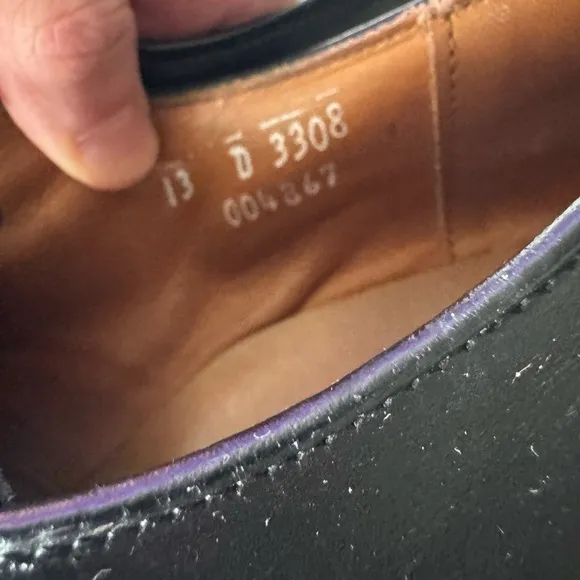 Allen Edmonds Men’s  13D Black Leather Dress Shoes