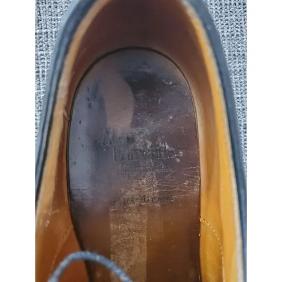 Allen Edmonds Mens Park Avenue Black Captoe Lace-up Oxford Dress Shoes Size 9.5C
