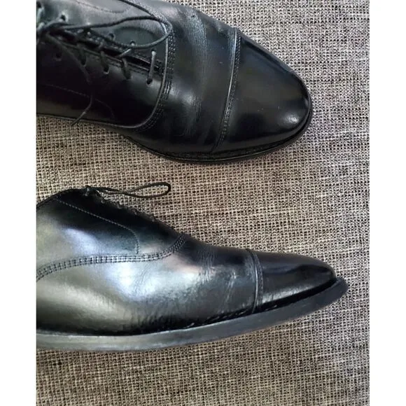 Allen Edmonds Mens Park Avenue Black Captoe Lace-up Oxford Dress Shoes Size 9.5C