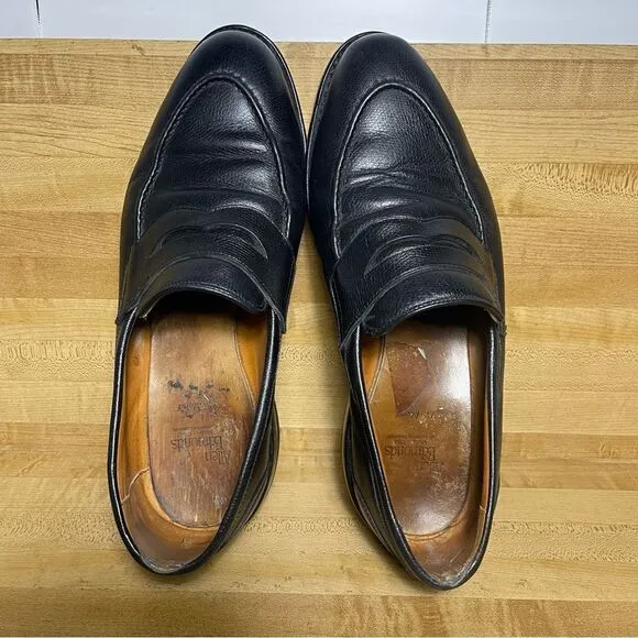 Allen Edmonds Parkland Mens Penny Loafers Shoes size 9 Model 3216 Black Leather