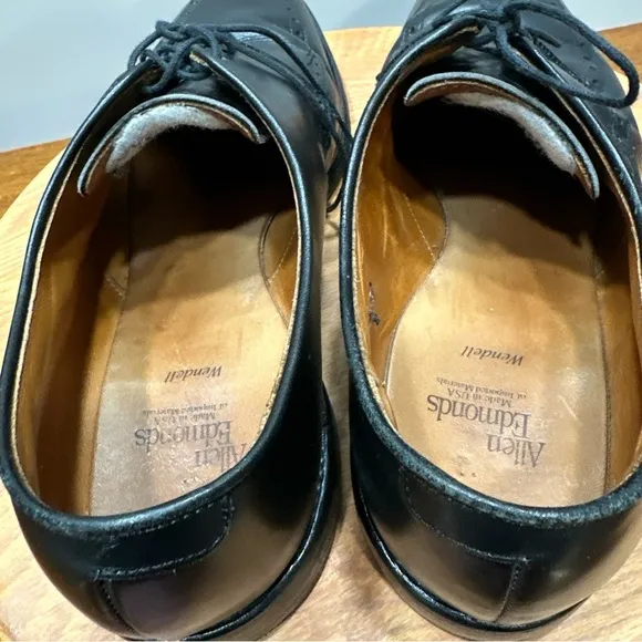 Allen Edmonds Wendell Mens Lace Up Derby Dress Shoes Black Size 11.5 D