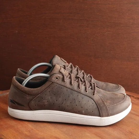 Altra Sneakers Mens SZ 10 Brown Cayd Leather Footshape Athletic Running Shoes