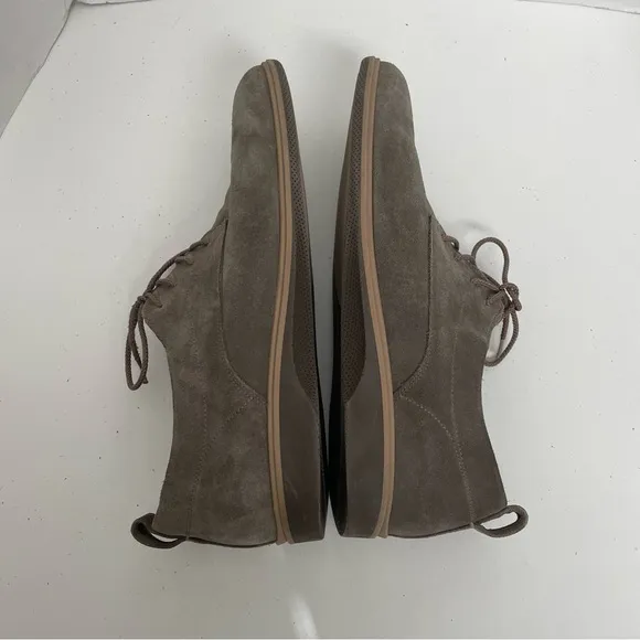 Amberjack Shoes The Original Italian Suede Leather Lace Up Skate Beige Grey 14M