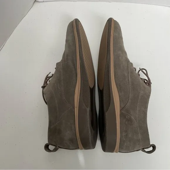 Amberjack Shoes The Original Italian Suede Leather Lace Up Skate Beige Grey 14M