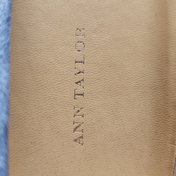 Ann Taylor Suede NuBuck Di Lauro Ballerina Flats Size 9.5 Color Blue