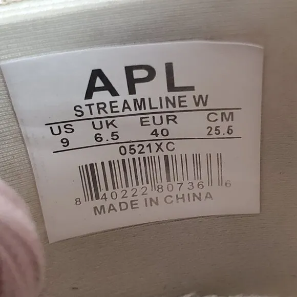APL Streamline Shoes Women's 9 Pink Lace Up Low Top Running Athletic Sneakers