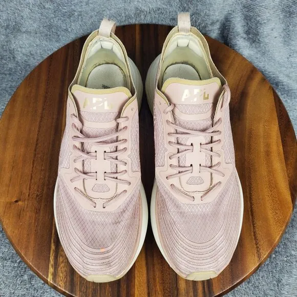 APL Streamline Shoes Women's 9 Pink Lace Up Low Top Running Athletic Sneakers