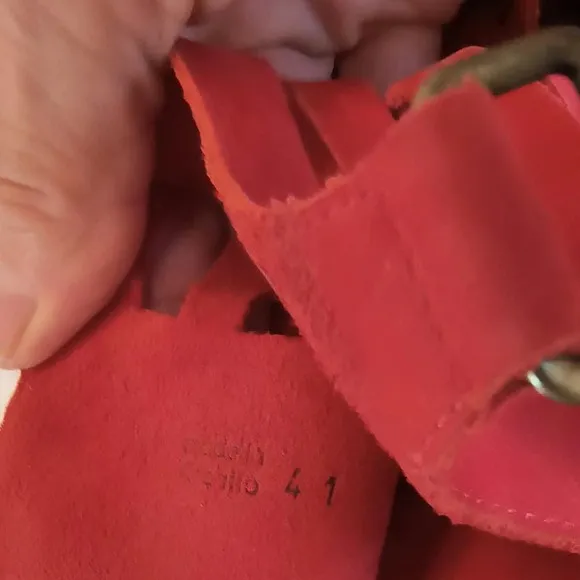Arche Soexor Wedge Ribcage Shoes Women's Size 41 / US 9.5  Red  Suede Leather