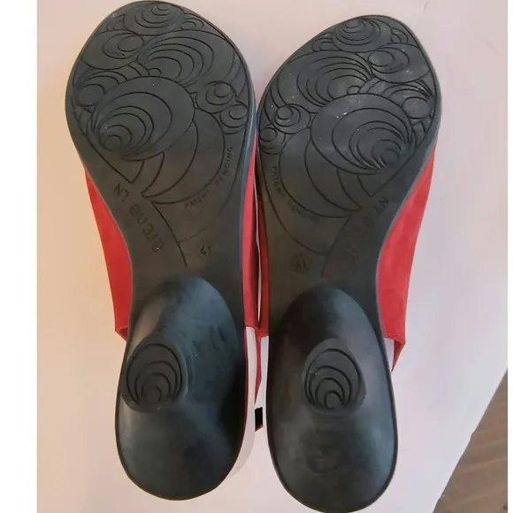 Arche Soexor Wedge Ribcage Shoes Women's Size 41 / US 9.5  Red  Suede Leather