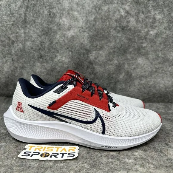 Arizona Wildcats Nike Zoom Pegasus 40 Running Shoes Mens Sz 9.5 White DZ5945-100