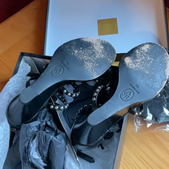 Ash Nuba studded wedge black sz 39