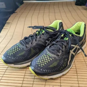 Asics Gel-Kayano 23 black FlyteFoam Mens Cushion Running Shoes Road Runner Size