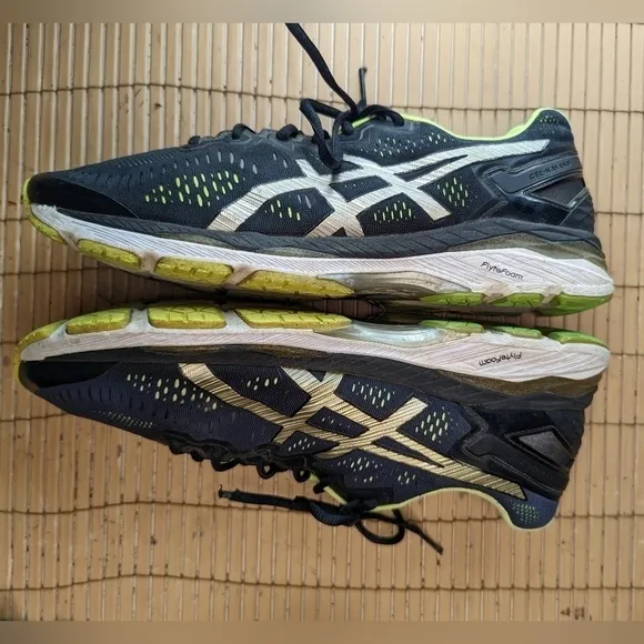 Asics Gel-Kayano 23 black FlyteFoam Mens Cushion Running Shoes Road Runner Size