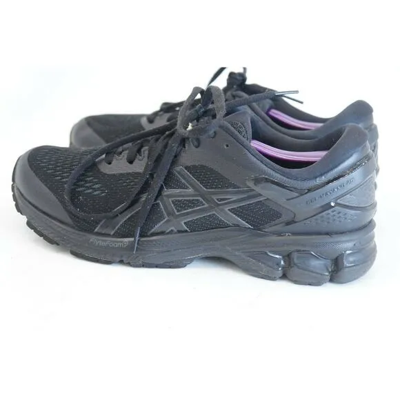 Asics Gel Kayano 26 Triple Black Men Running Shoes Sneaker Size 9.5 E WIde