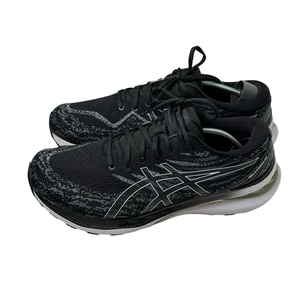 ASICS Gel Kayano 29 Mens Running Shoes Black Silver SZ 10.5 Extra Wide 1011B471