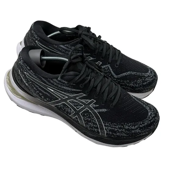 ASICS Gel Kayano 29 Mens Running Shoes Black Silver SZ 10.5 Extra Wide 1011B471
