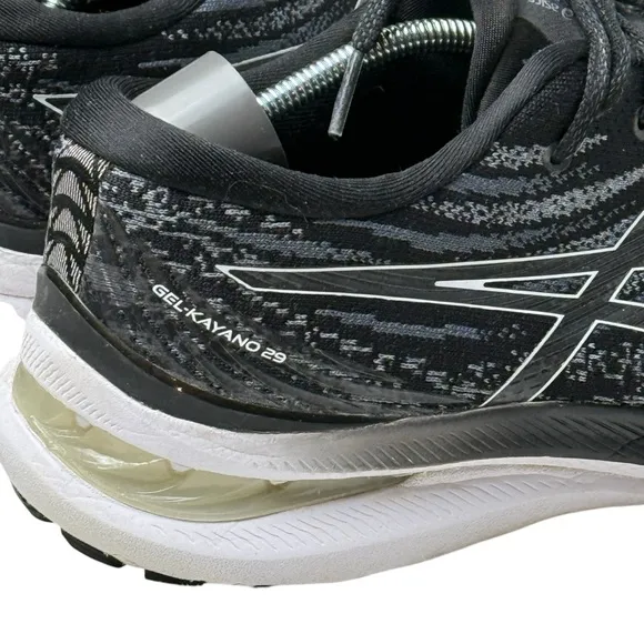 ASICS Gel Kayano 29 Mens Running Shoes Black Silver SZ 10.5 Extra Wide 1011B471
