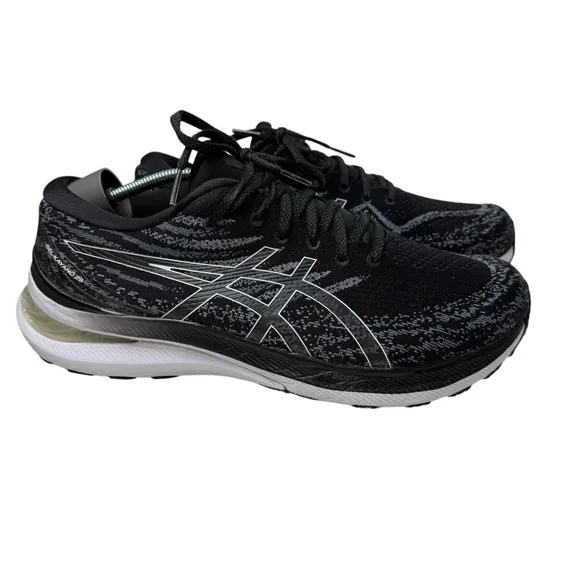 ASICS Gel Kayano 29 Mens Running Shoes Black Silver SZ 10.5 Extra Wide 1011B471