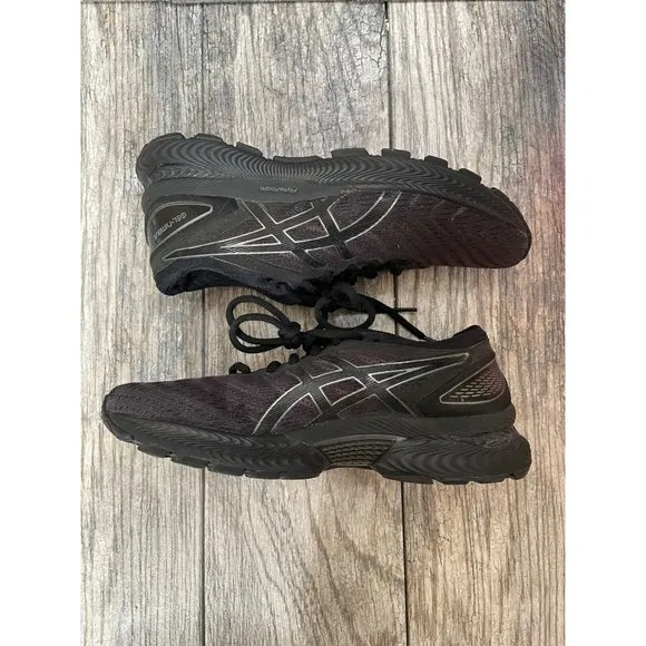 ASICS GEL NIMBUS 22 RUNNING SHOES Sneakers Women's Black size 8.5 1012A587