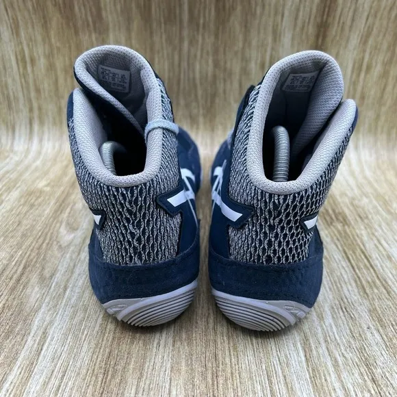 Asics Snapdown 3 Men's Size 9.5 Wrestling Shoes Blue Grey‎ Suede 1081A030