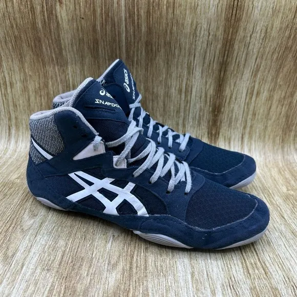 Asics Snapdown 3 Men's Size 9.5 Wrestling Shoes Blue Grey‎ Suede 1081A030