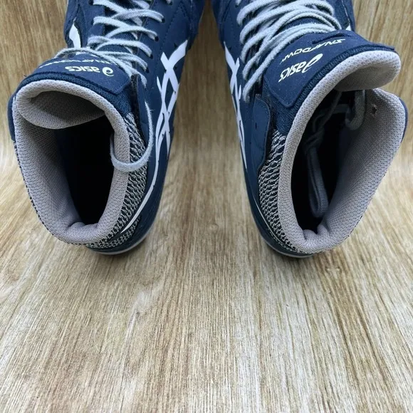 Asics Snapdown 3 Men's Size 9.5 Wrestling Shoes Blue Grey‎ Suede 1081A030