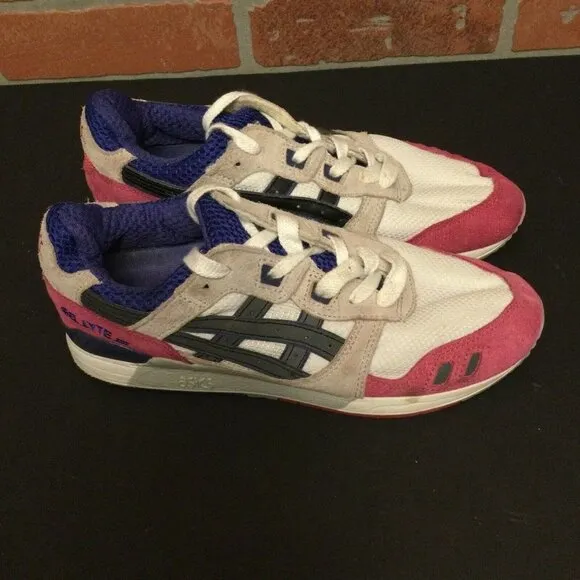 Asics Womens Gel-Lyte III Multicolor H301N Lace Up Sneakers Shoes Size 7