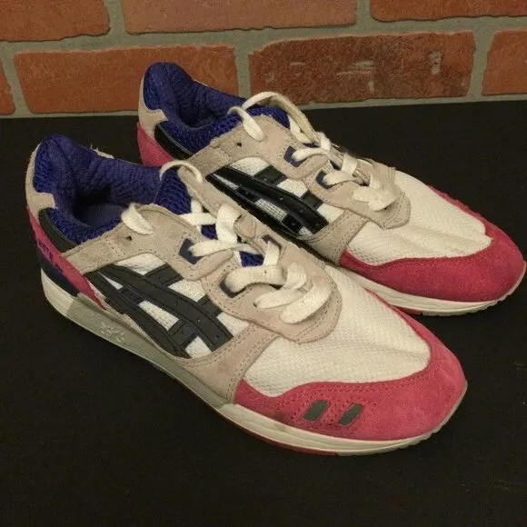 Asics Womens Gel-Lyte III Multicolor H301N Lace Up Sneakers Shoes Size 7