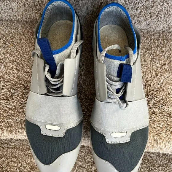 Balenciaga Men's Race Runner Multicolor Sneakers Shoes.