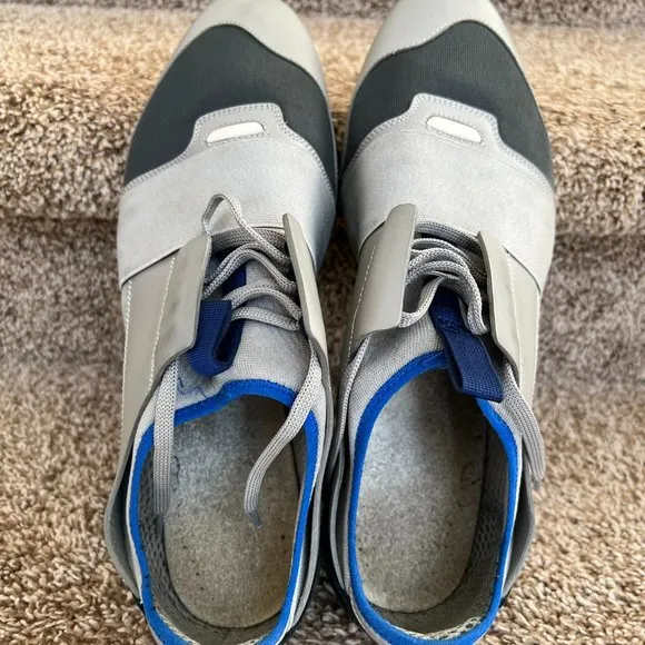 Balenciaga Men's Race Runner Multicolor Sneakers Shoes.