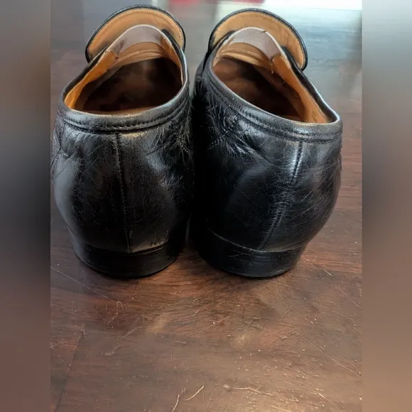 Bally Black Leather Men's Loafers, Size 9
