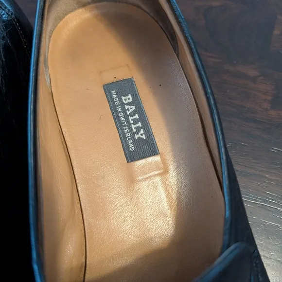 Bally Black Leather Men's Loafers, Size 9