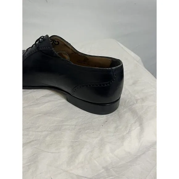 Bally Men's Ardente Cap Toe Oxford Dress Shoes Black Leather Size 9 EEE