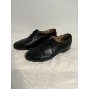 Bally Men's Ardente Cap Toe Oxford Dress Shoes Black Leather Size 9 EEE