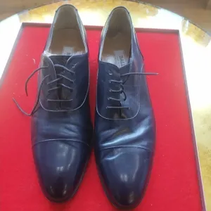 Bally Men's Black Leather Dress Shoes