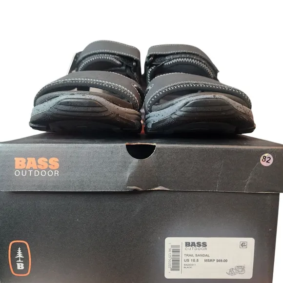 Bass Outdoor Men's Trail Sandals Size 10.5 Gray New with Box